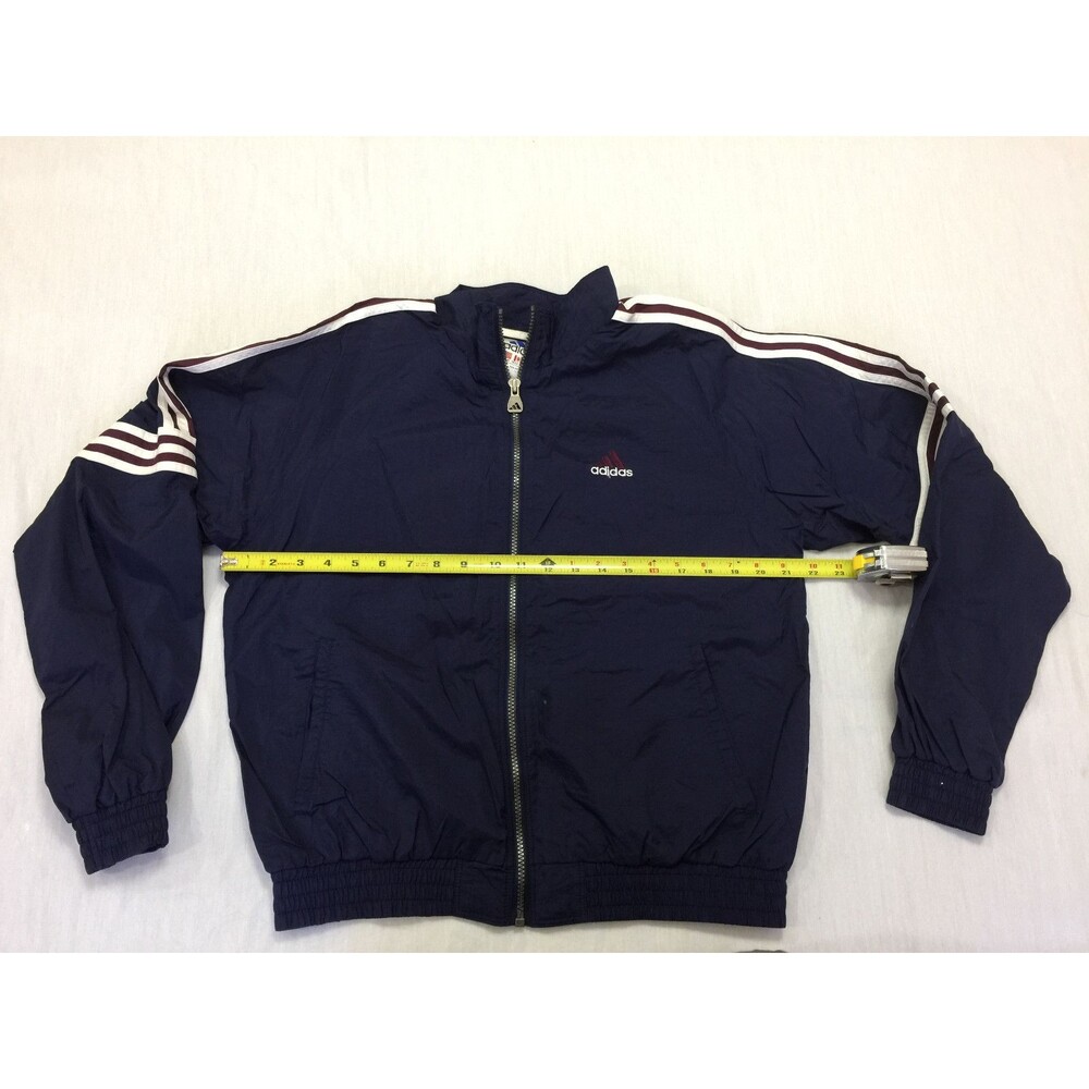 ADIDAS MENS NYLON ATHLETIC JACKET FULL ZIP SIZE M